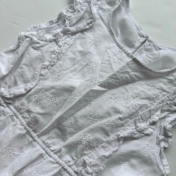 Wonder Nation White Eyelet Lined Dress Plus Size Large - Picture 5 of 6